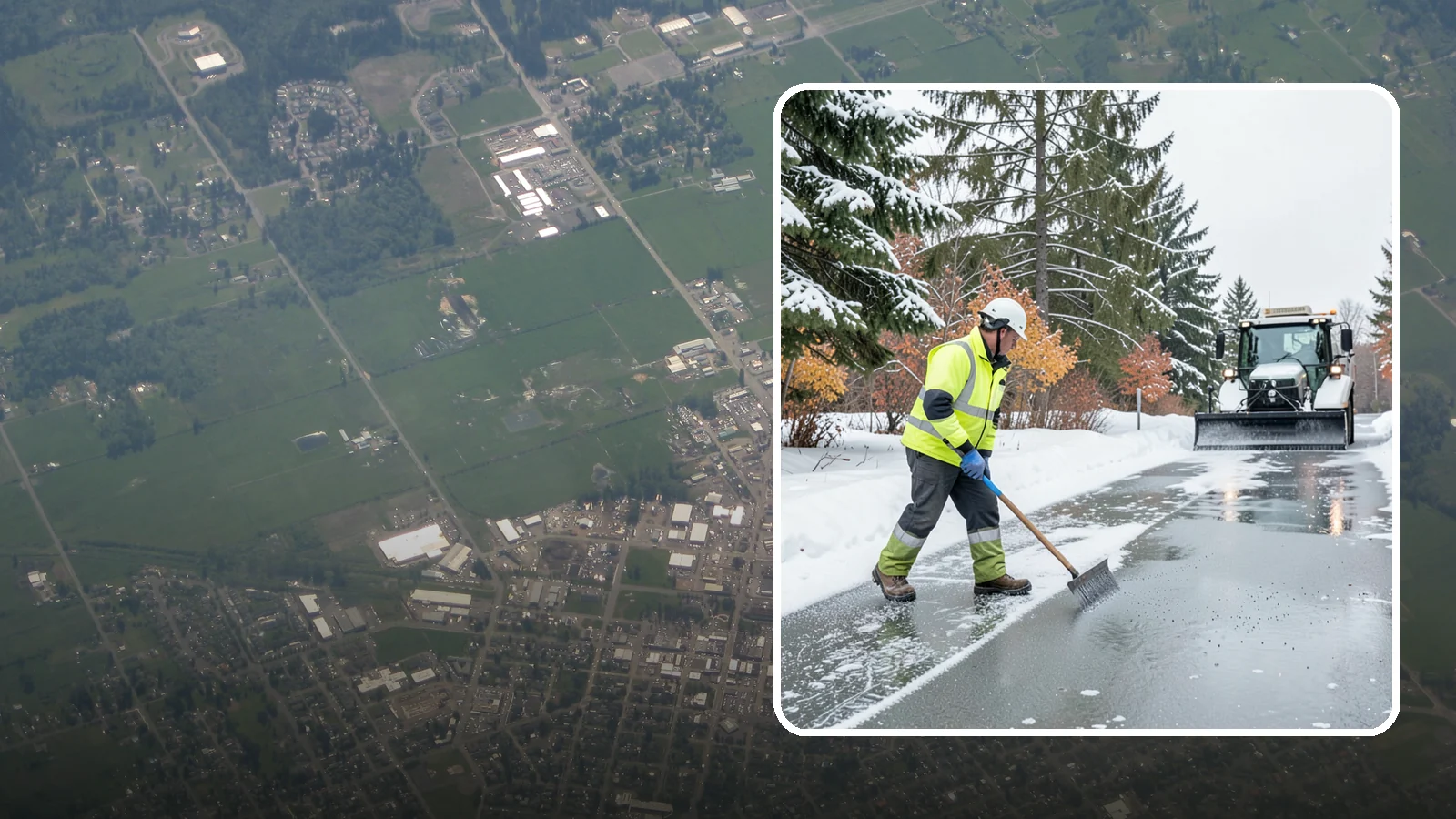 Magnesium Chloride Spreading in Enumclaw, King County, WA - Magnesium chloride spreading delivers effective deicing with less damage to concrete, vegetation, and paws than harsher salts.