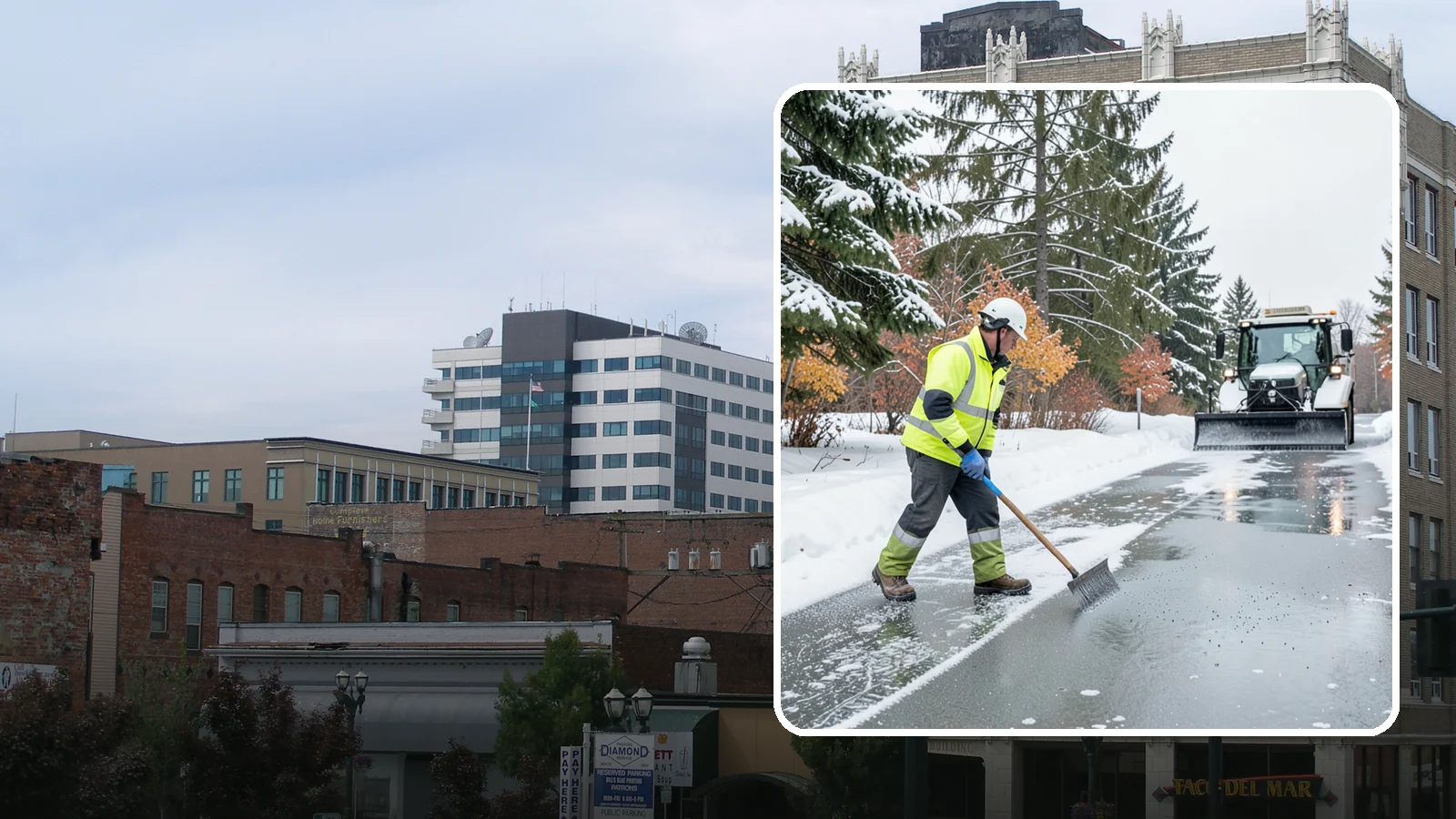 Magnesium Chloride Spreading in Everett, Snohomish County, WA - Magnesium chloride spreading delivers effective deicing with less damage to concrete, vegetation, and paws than harsher salts.