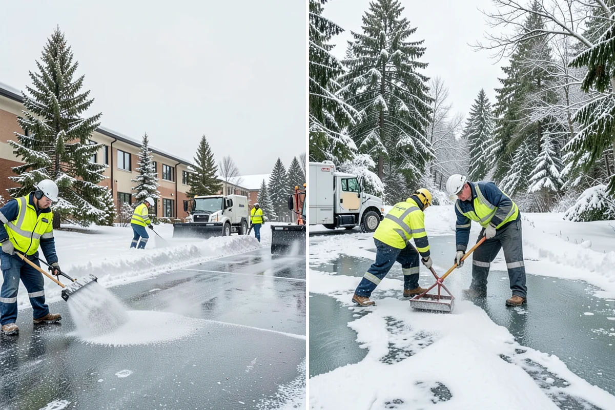 Magnesium Chloride Spreading in Fircrest, Pierce County, WA - Survey the site for landscaping and pet-traffic areas that need a milder deicer