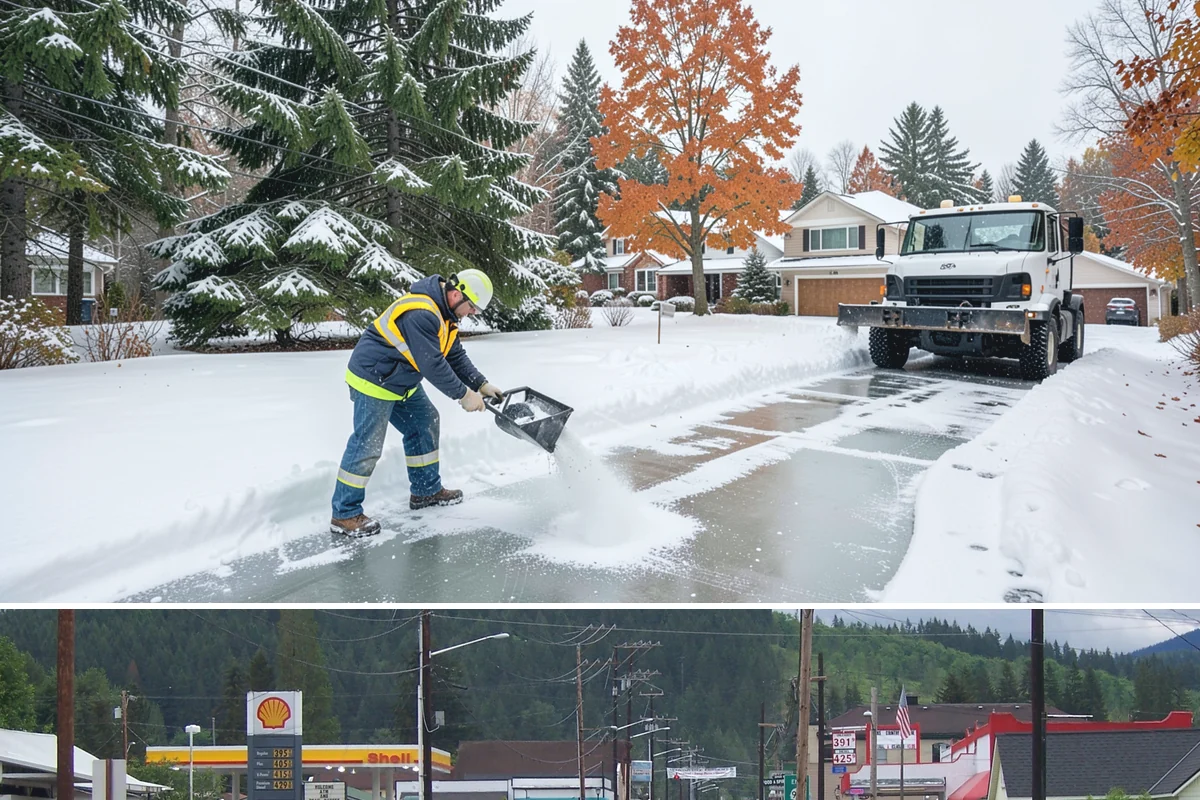 Magnesium Chloride Spreading in Granite Falls, Snohomish County, WA - Magnesium chloride sees steady use from December through February on properties where landscaping and pet safety are priorities.