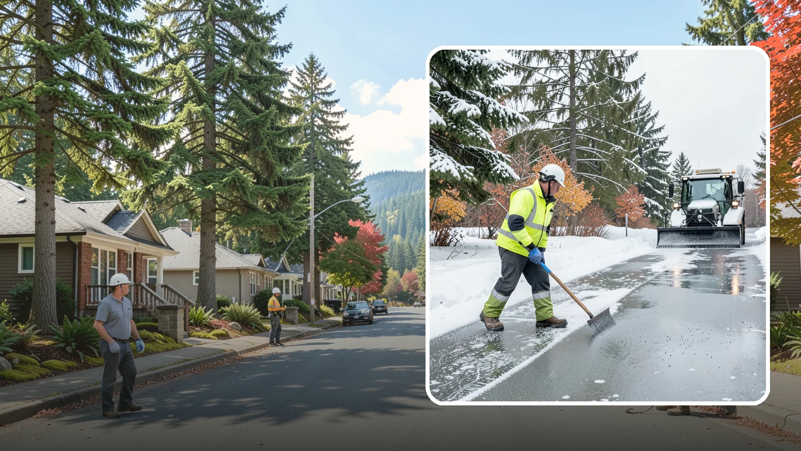 Magnesium Chloride Spreading in Hunts Point, King County, WA - Magnesium chloride spreading delivers effective deicing with less damage to concrete, vegetation, and paws than harsher salts.