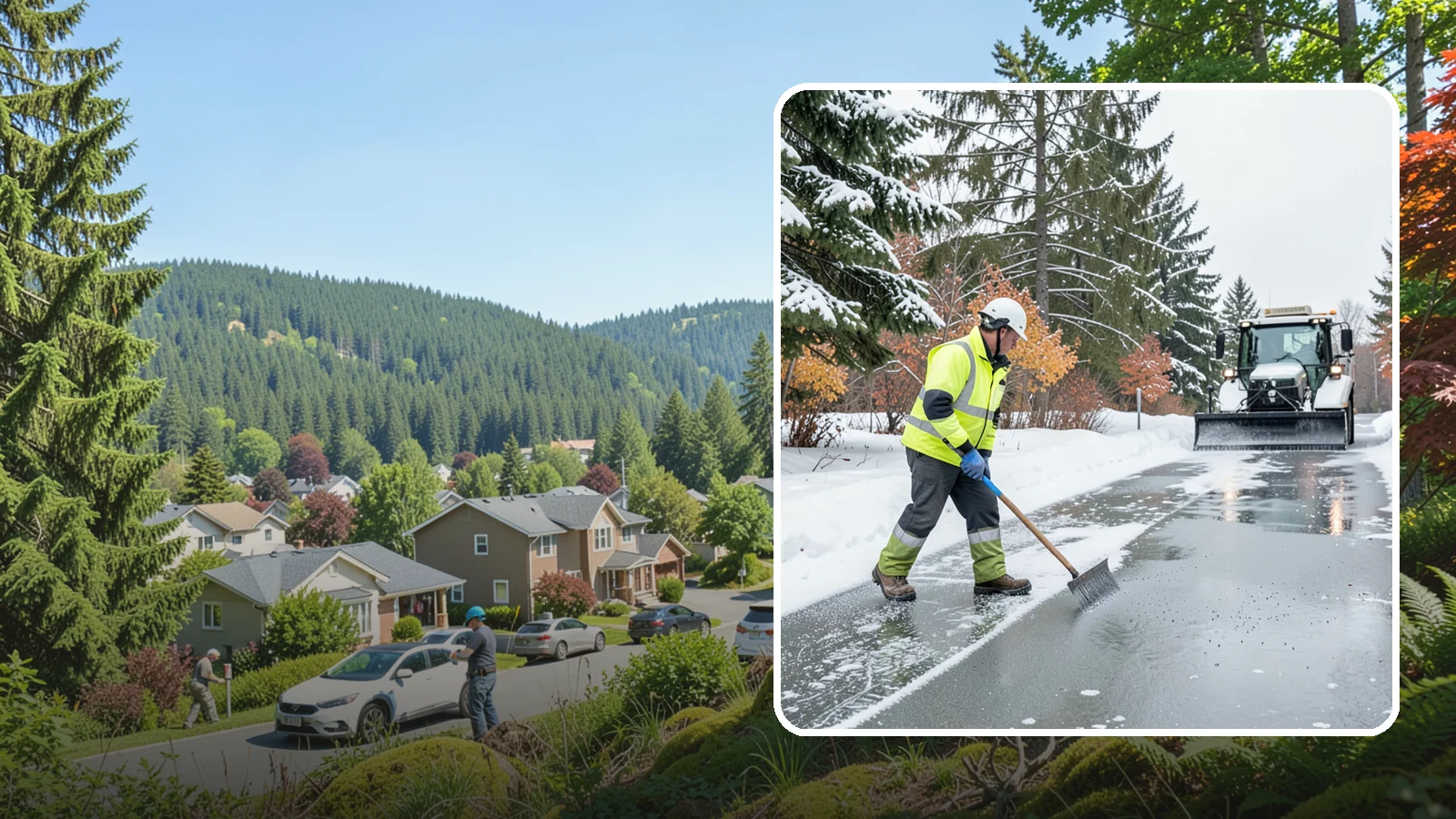 Magnesium Chloride Spreading in Index, Snohomish County, WA - Magnesium chloride spreading delivers effective deicing with less damage to concrete, vegetation, and paws than harsher salts.