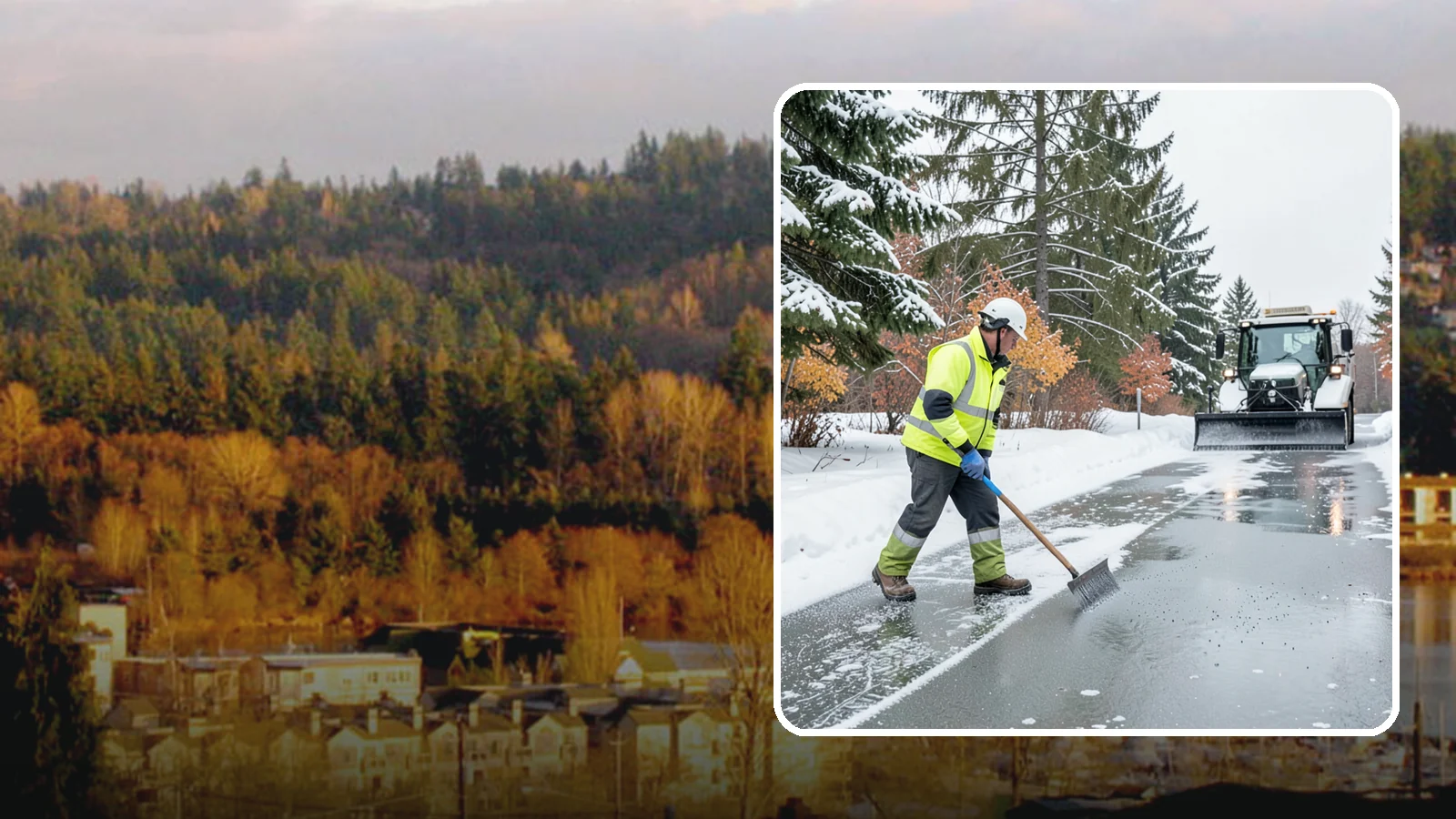 Magnesium Chloride Spreading in Kenmore, King County, WA - Magnesium chloride spreading delivers effective deicing with less damage to concrete, vegetation, and paws than harsher salts.