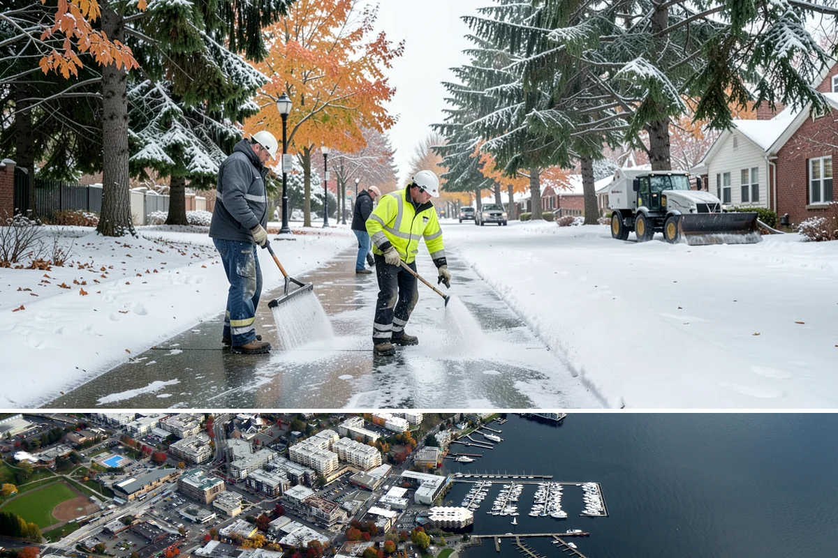 Magnesium Chloride Spreading in Kirkland, King County, WA - Magnesium chloride sees steady use from December through February on properties where landscaping and pet safety are priorities.