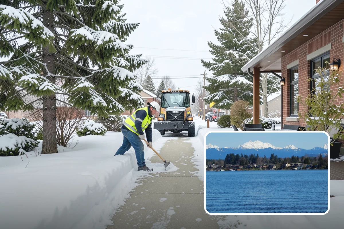 Magnesium Chloride Spreading in Lake Stevens, Snohomish County, WA - Less corrosive to concrete, rebar, and metal railings than rock salt