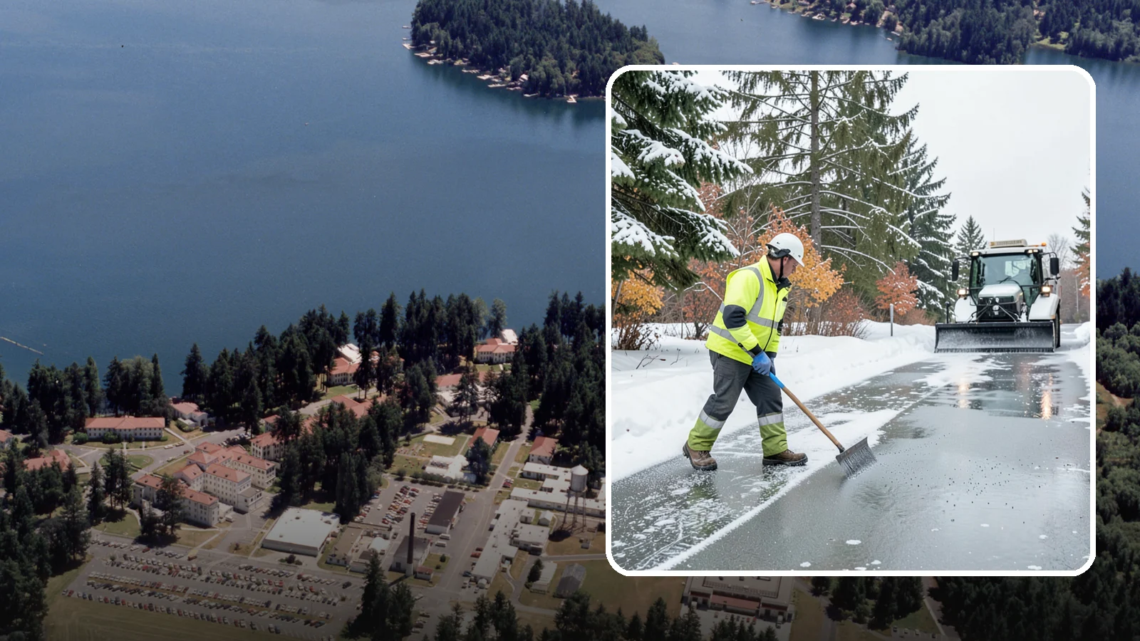 Magnesium Chloride Spreading in Lakewood, Pierce County, WA - Magnesium chloride spreading delivers effective deicing with less damage to concrete, vegetation, and paws than harsher salts.