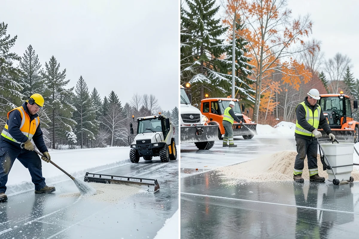 Magnesium Chloride Spreading in Maple Valley, King County, WA - Survey the site for landscaping and pet-traffic areas that need a milder deicer