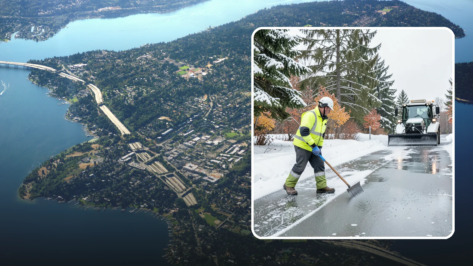 Magnesium Chloride Spreading in Mercer Island, King County, WA - Magnesium chloride spreading delivers effective deicing with less damage to concrete, vegetation, and paws than harsher salts.