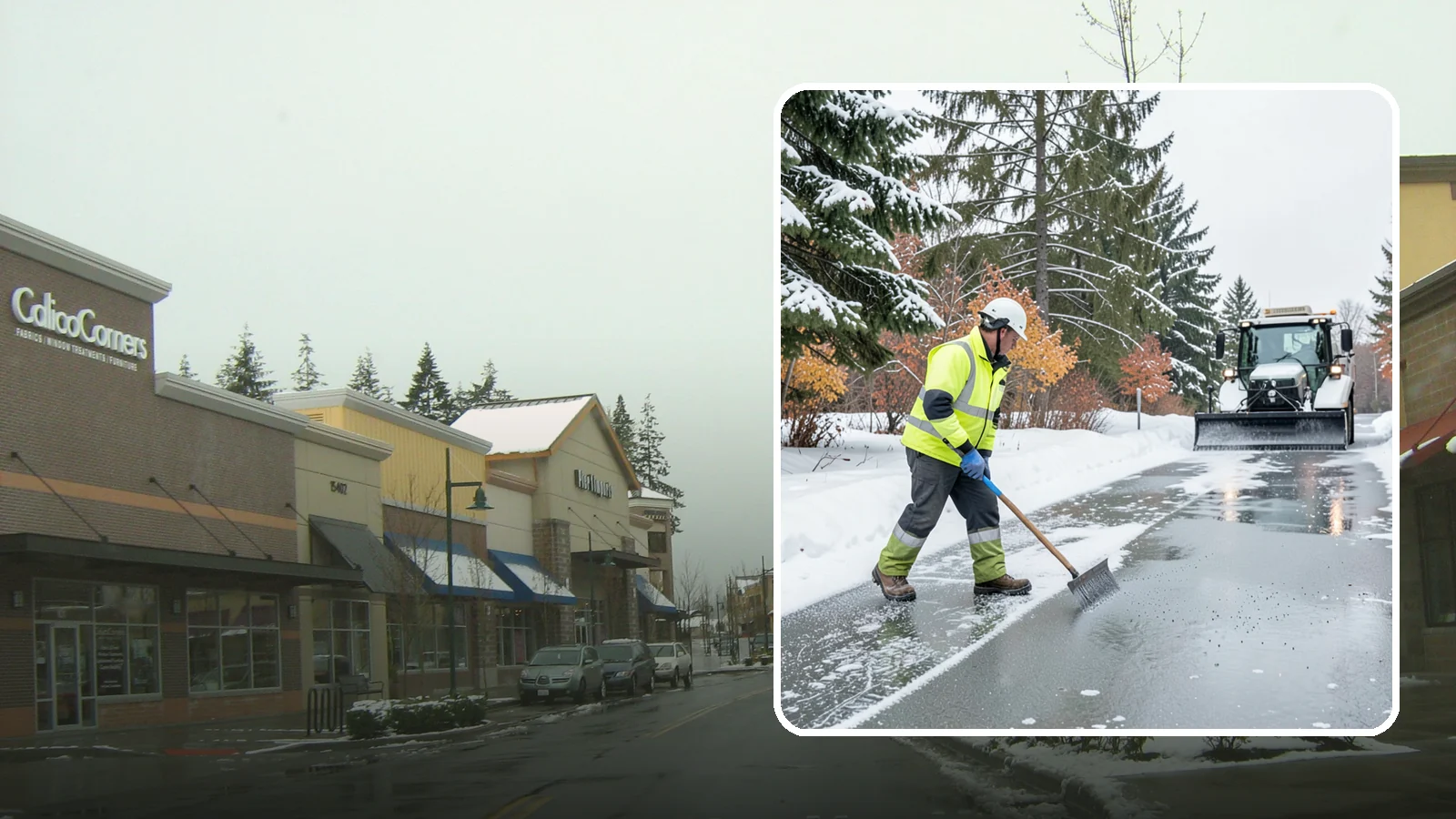 Magnesium Chloride Spreading in Mill Creek, Snohomish County, WA - Magnesium chloride spreading delivers effective deicing with less damage to concrete, vegetation, and paws than harsher salts.