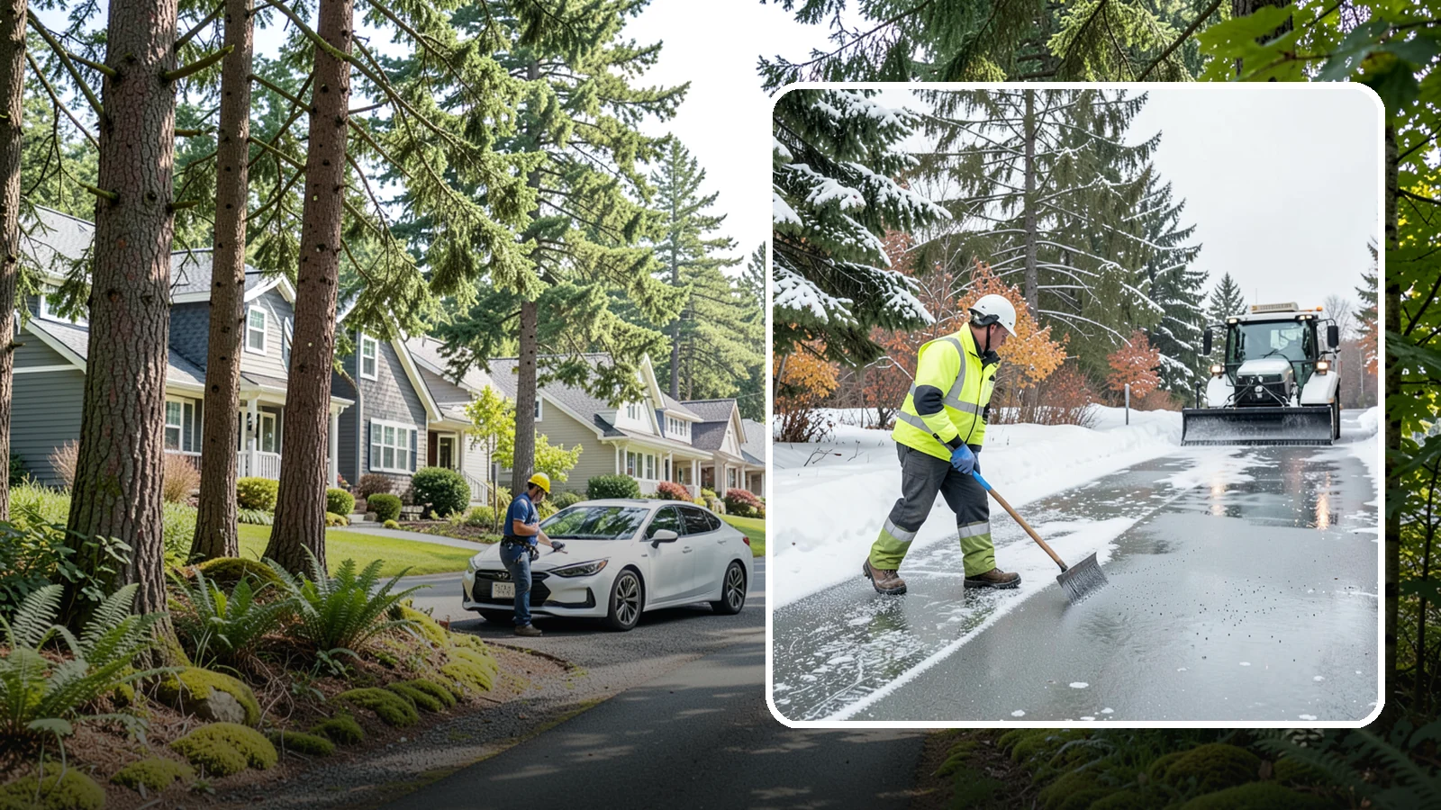 Magnesium Chloride Spreading in Normandy Park, King County, WA - Magnesium chloride spreading delivers effective deicing with less damage to concrete, vegetation, and paws than harsher salts.
