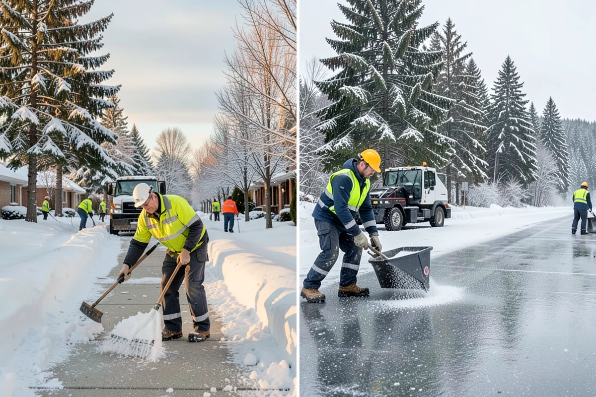 Magnesium Chloride Spreading in Normandy Park, King County, WA - Survey the site for landscaping and pet-traffic areas that need a milder deicer