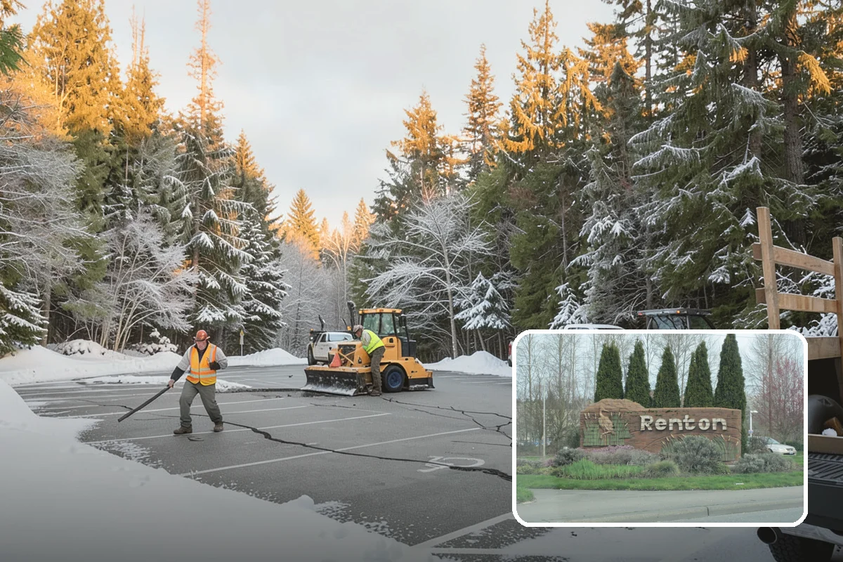 Magnesium Chloride Spreading in Renton, King County, WA - Less corrosive to concrete, rebar, and metal railings than rock salt