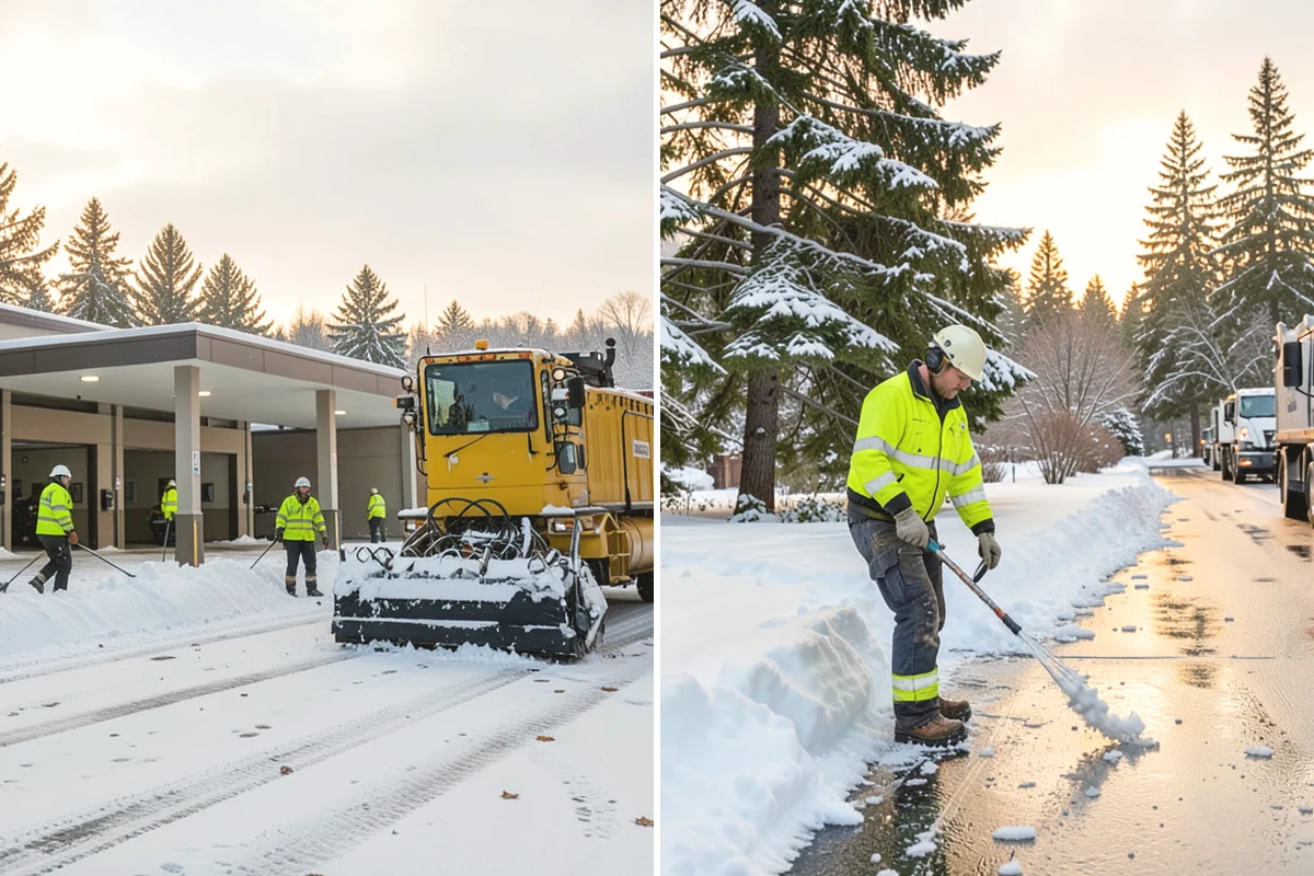 Magnesium Chloride Spreading in Ruston, Pierce County, WA - Survey the site for landscaping and pet-traffic areas that need a milder deicer