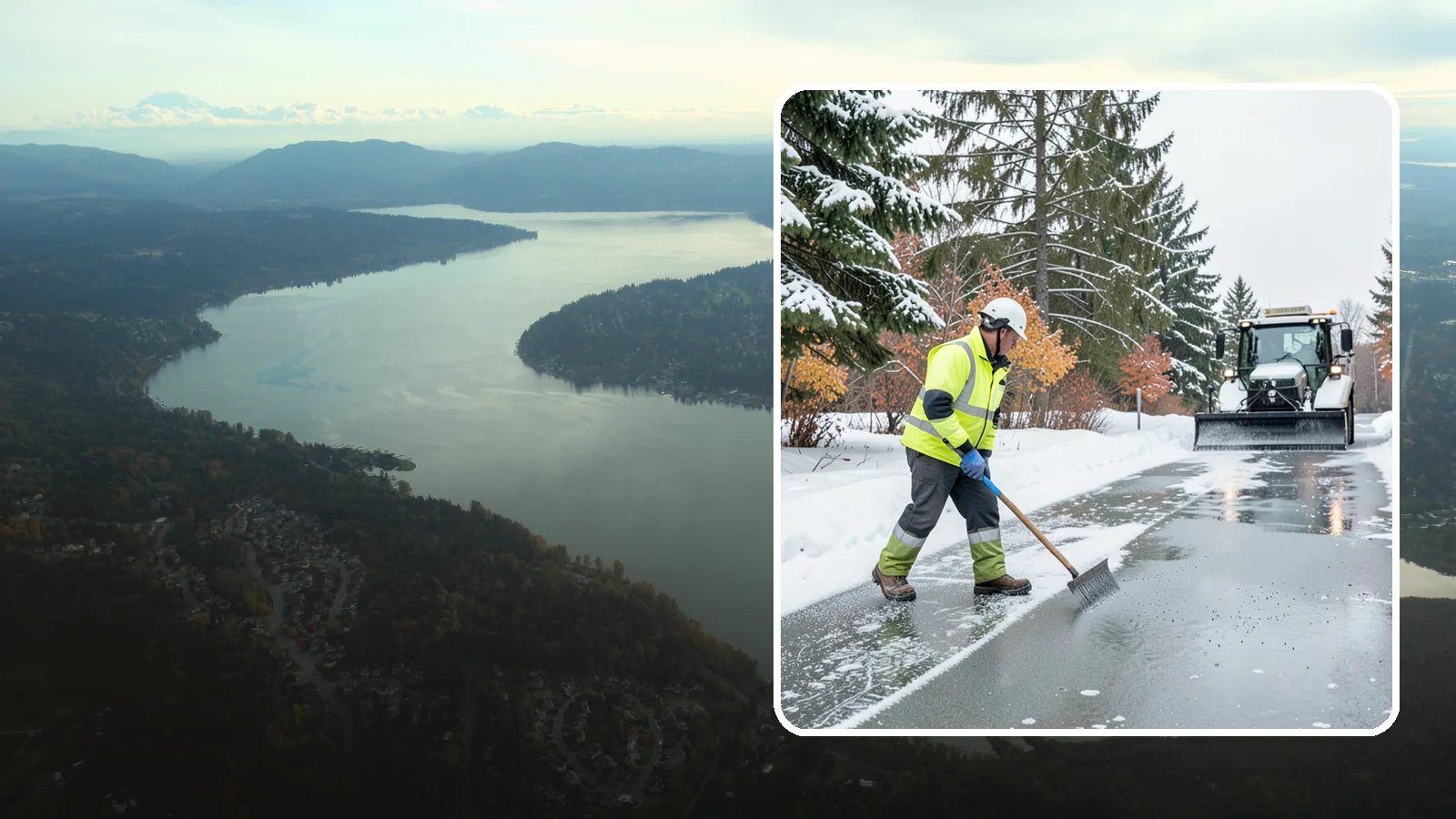 Magnesium Chloride Spreading in Sammamish, King County, WA - Magnesium chloride spreading delivers effective deicing with less damage to concrete, vegetation, and paws than harsher salts.