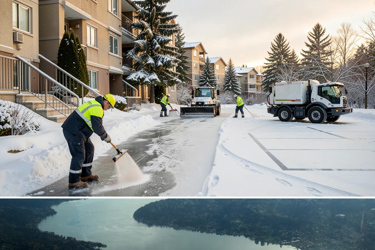 Magnesium Chloride Spreading in Sammamish, King County, WA - Magnesium chloride sees steady use from December through February on properties where landscaping and pet safety are priorities.