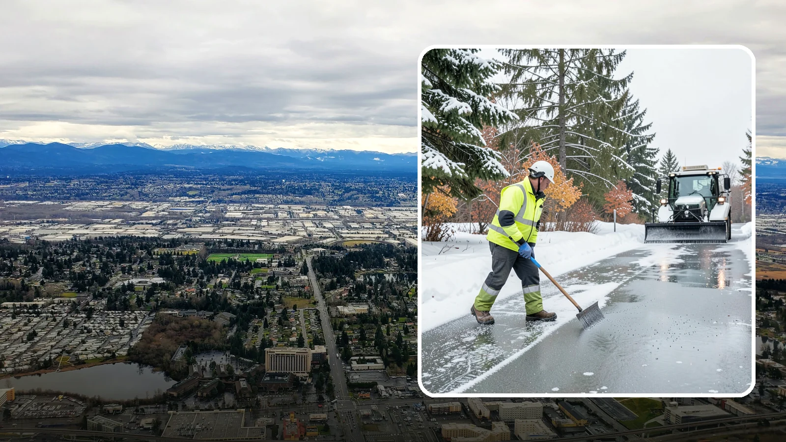 Magnesium Chloride Spreading in SeaTac, King County, WA - Magnesium chloride spreading delivers effective deicing with less damage to concrete, vegetation, and paws than harsher salts.