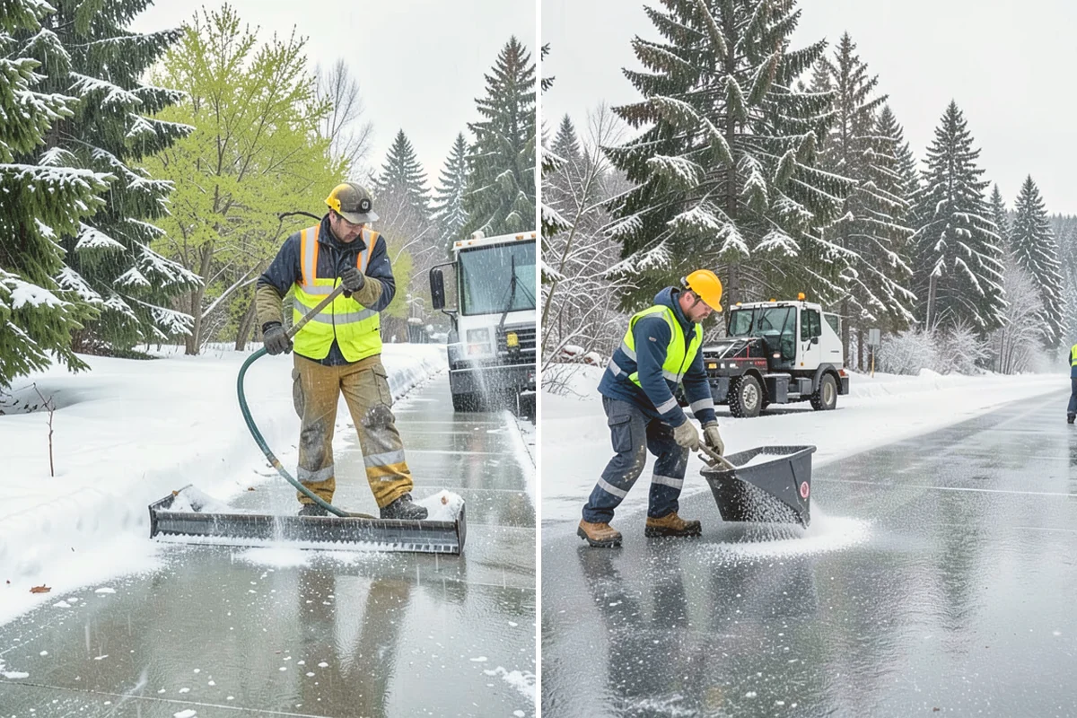 Magnesium Chloride Spreading in Stanwood, Snohomish County, WA - Survey the site for landscaping and pet-traffic areas that need a milder deicer