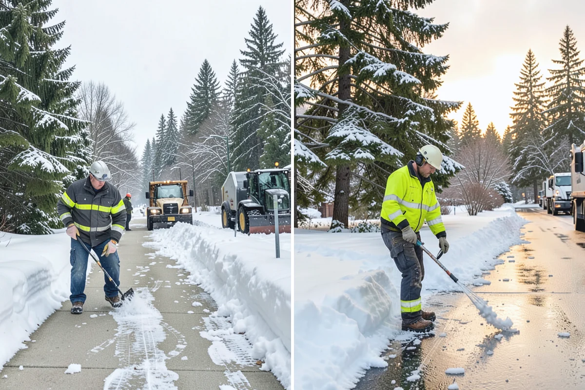 Magnesium Chloride Spreading in Wilkeson, Pierce County, WA - Survey the site for landscaping and pet-traffic areas that need a milder deicer