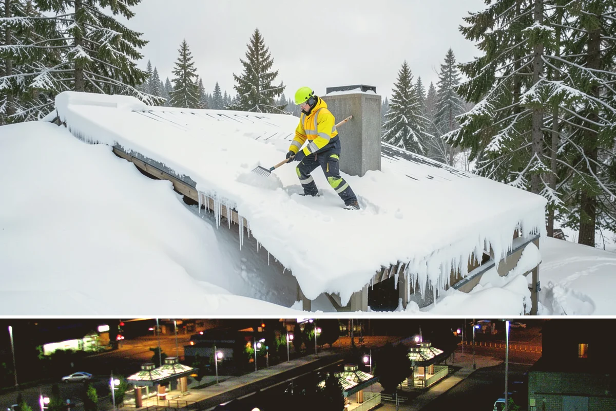 Mail Kiosk Clearing in Auburn, King County, WA - Cleared each morning after accumulation so mail service continues through the November-to-March snow window.