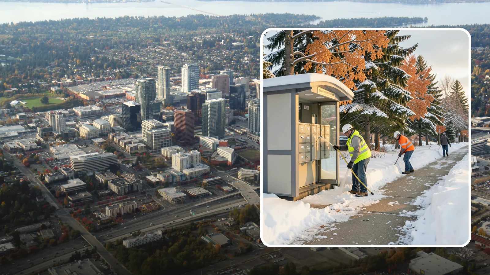 Mail Kiosk Clearing in Bellevue, King County, WA - We clear cluster mailbox kiosks and their approaches so residents and carriers reach the mail safely through Western Washington...