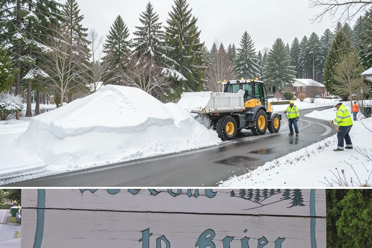 Mail Kiosk Clearing in Brier, Snohomish County, WA - Cleared each morning after accumulation so mail service continues through the November-to-March snow window.