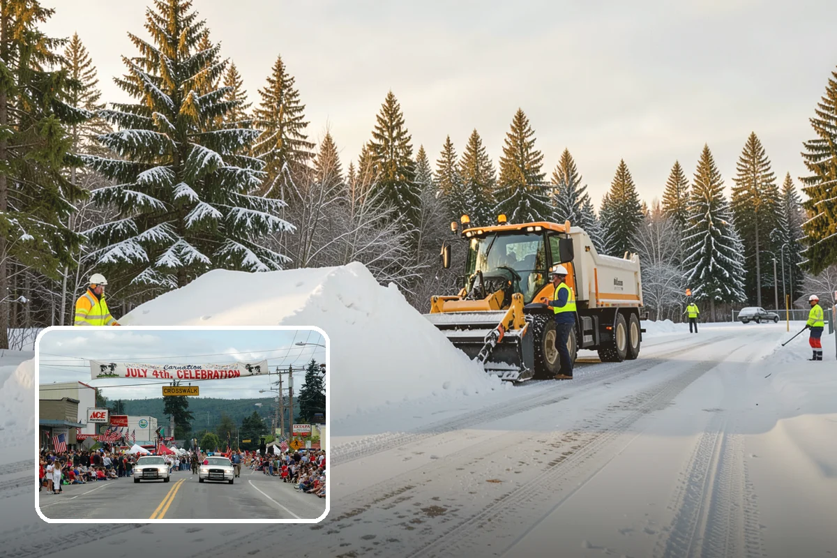 Mail Kiosk Clearing in Carnation, King County, WA - Keeps postal delivery on its normal schedule