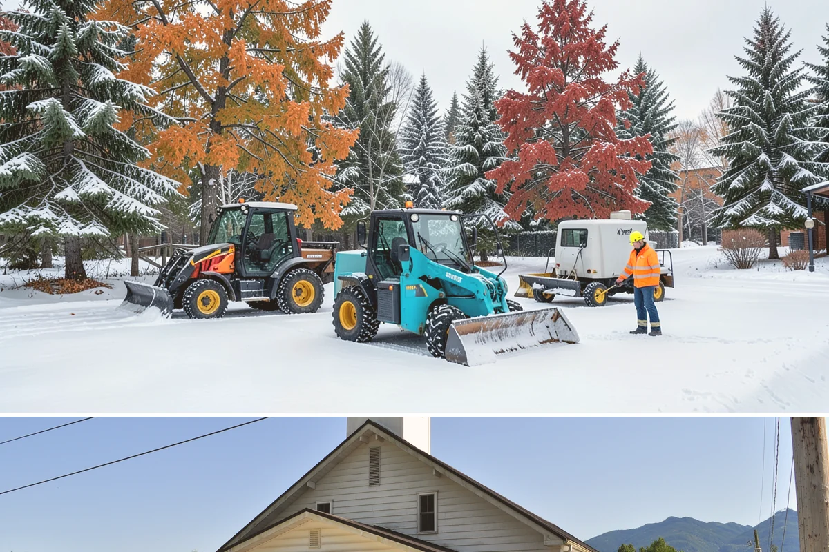 Mail Kiosk Clearing in Concrete, Skagit County, WA - Cleared each morning after accumulation so mail service continues through the November-to-March snow window.