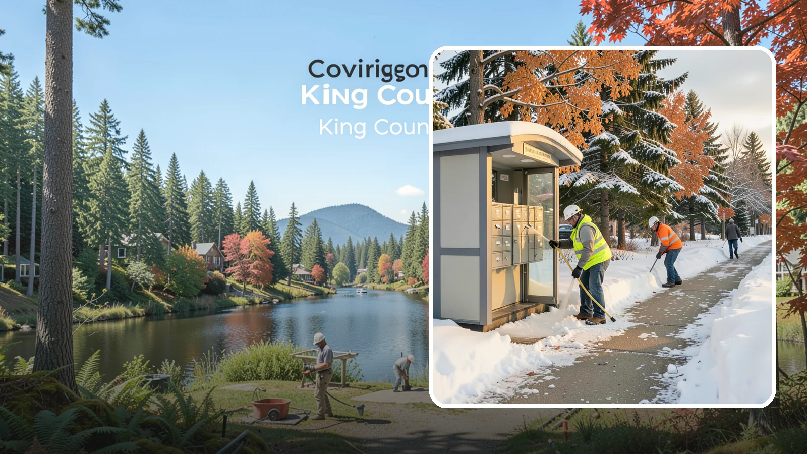 Mail Kiosk Clearing in Covington, King County, WA - We clear cluster mailbox kiosks and their approaches so residents and carriers reach the mail safely through Western Washington...