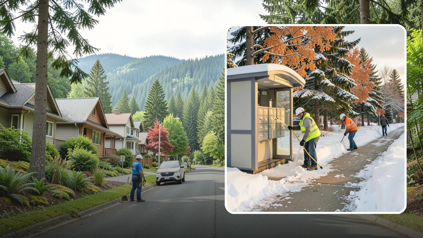Mail Kiosk Clearing in Darrington, Snohomish County, WA - We clear cluster mailbox kiosks and their approaches so residents and carriers reach the mail safely through Western Washington...
