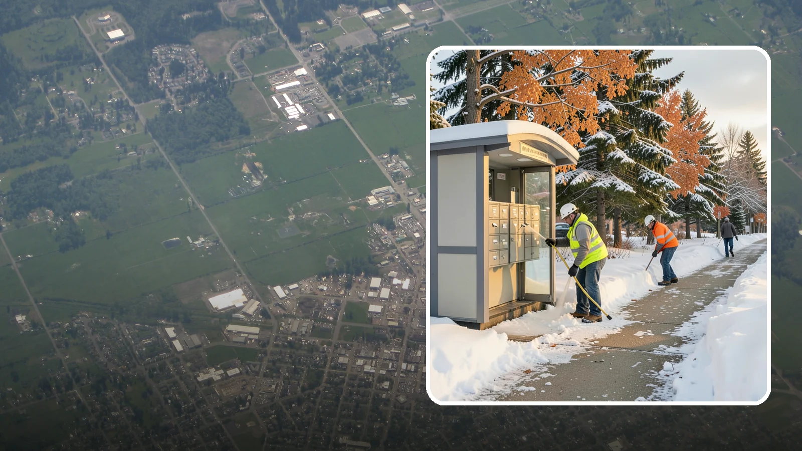 Mail Kiosk Clearing in Enumclaw, King County, WA - We clear cluster mailbox kiosks and their approaches so residents and carriers reach the mail safely through Western Washington...