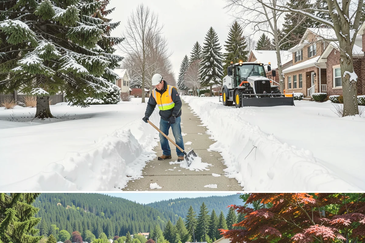 Mail Kiosk Clearing in Index, Snohomish County, WA - Cleared each morning after accumulation so mail service continues through the November-to-March snow window.