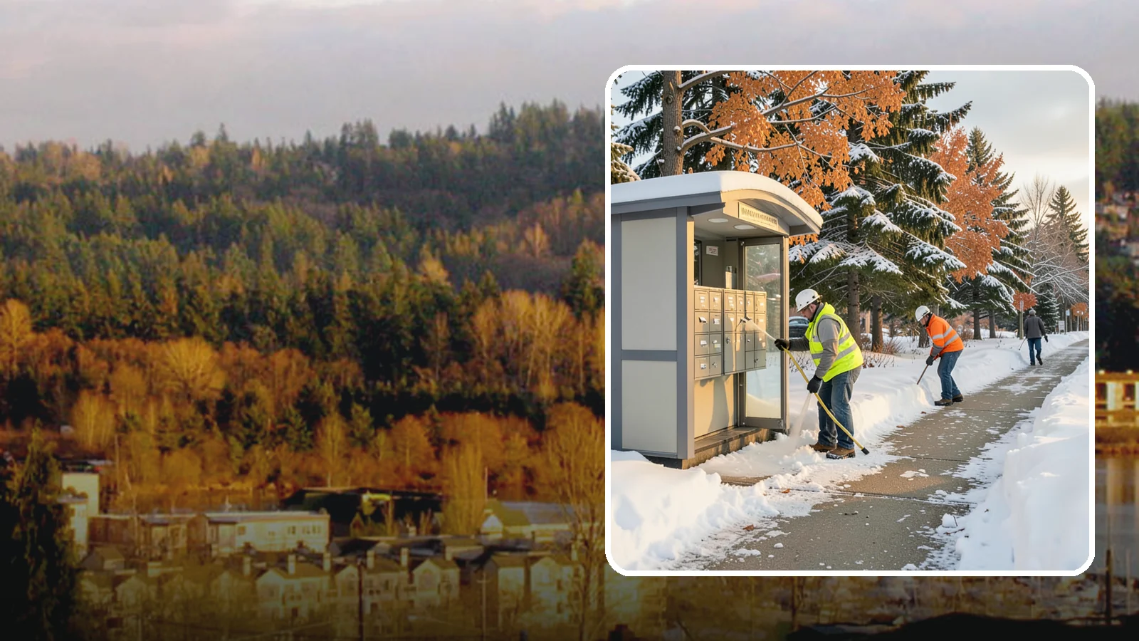 Mail Kiosk Clearing in Kenmore, King County, WA - We clear cluster mailbox kiosks and their approaches so residents and carriers reach the mail safely through Western Washington...