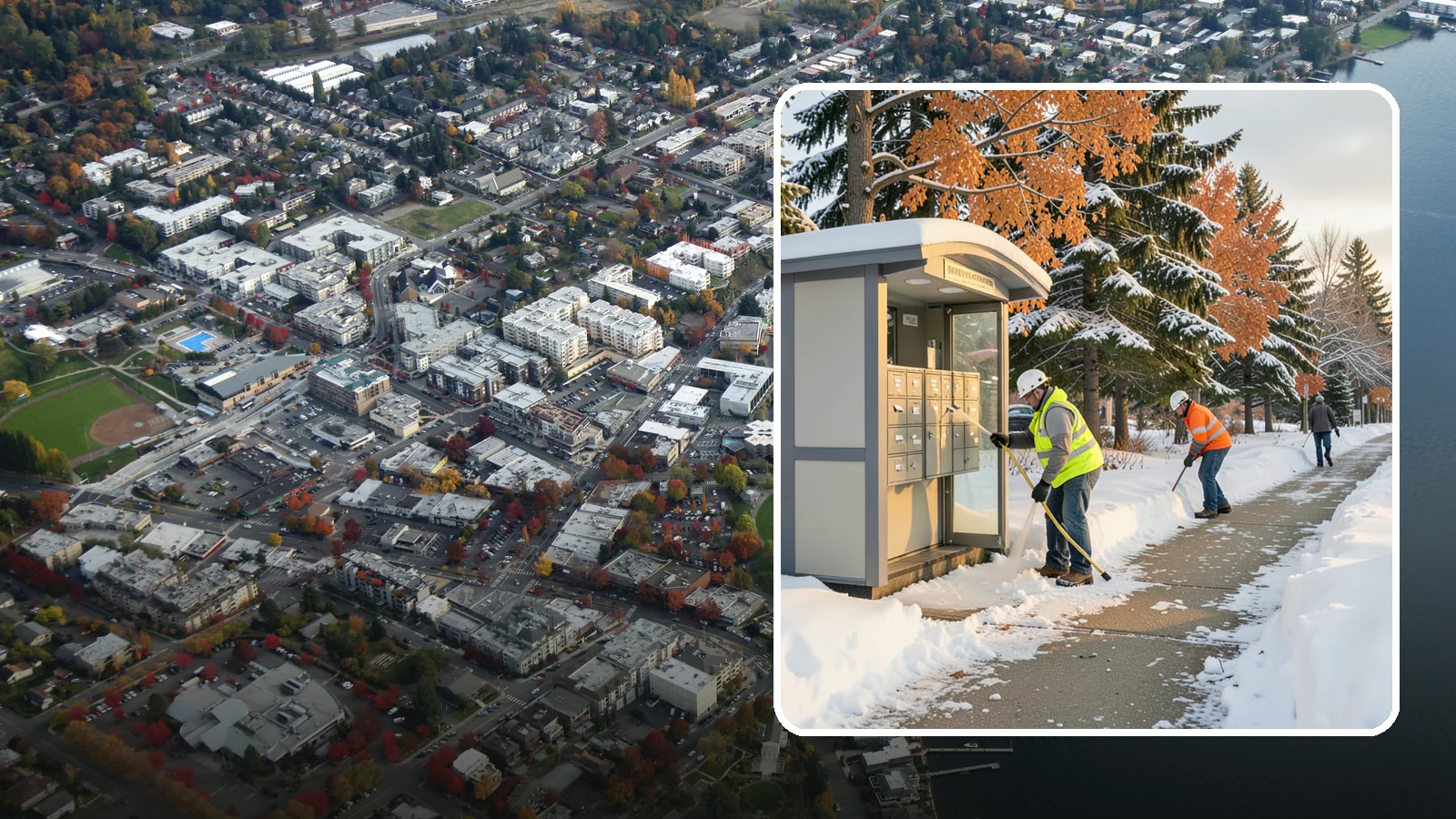 Mail Kiosk Clearing in Kirkland, King County, WA - We clear cluster mailbox kiosks and their approaches so residents and carriers reach the mail safely through Western Washington...