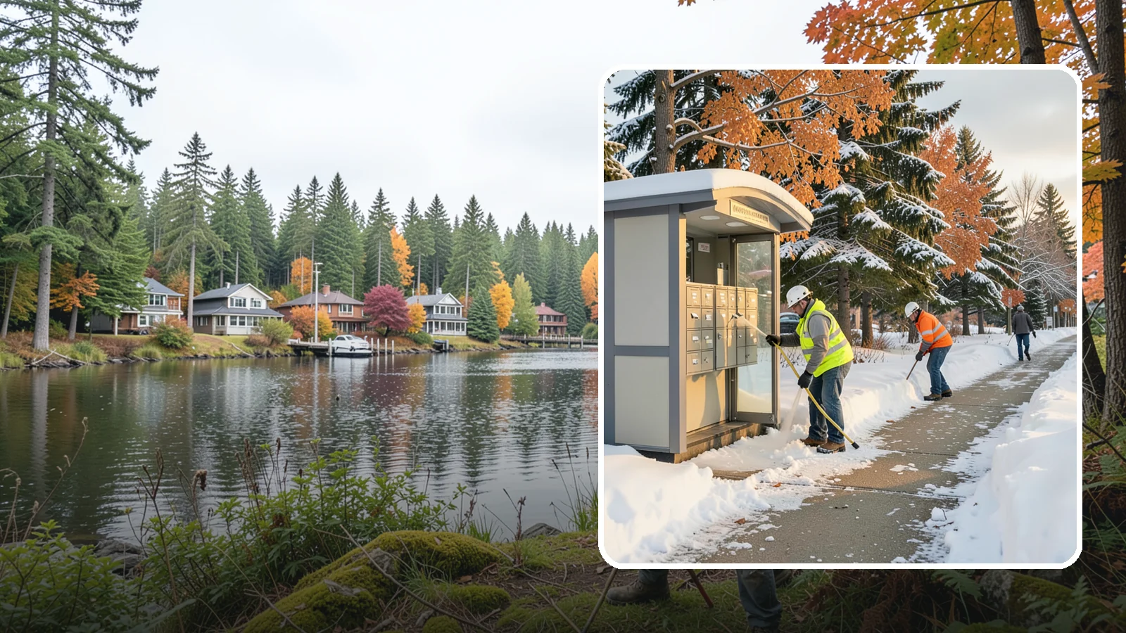 Mail Kiosk Clearing in La Conner, Skagit County, WA - We clear cluster mailbox kiosks and their approaches so residents and carriers reach the mail safely through Western Washington...