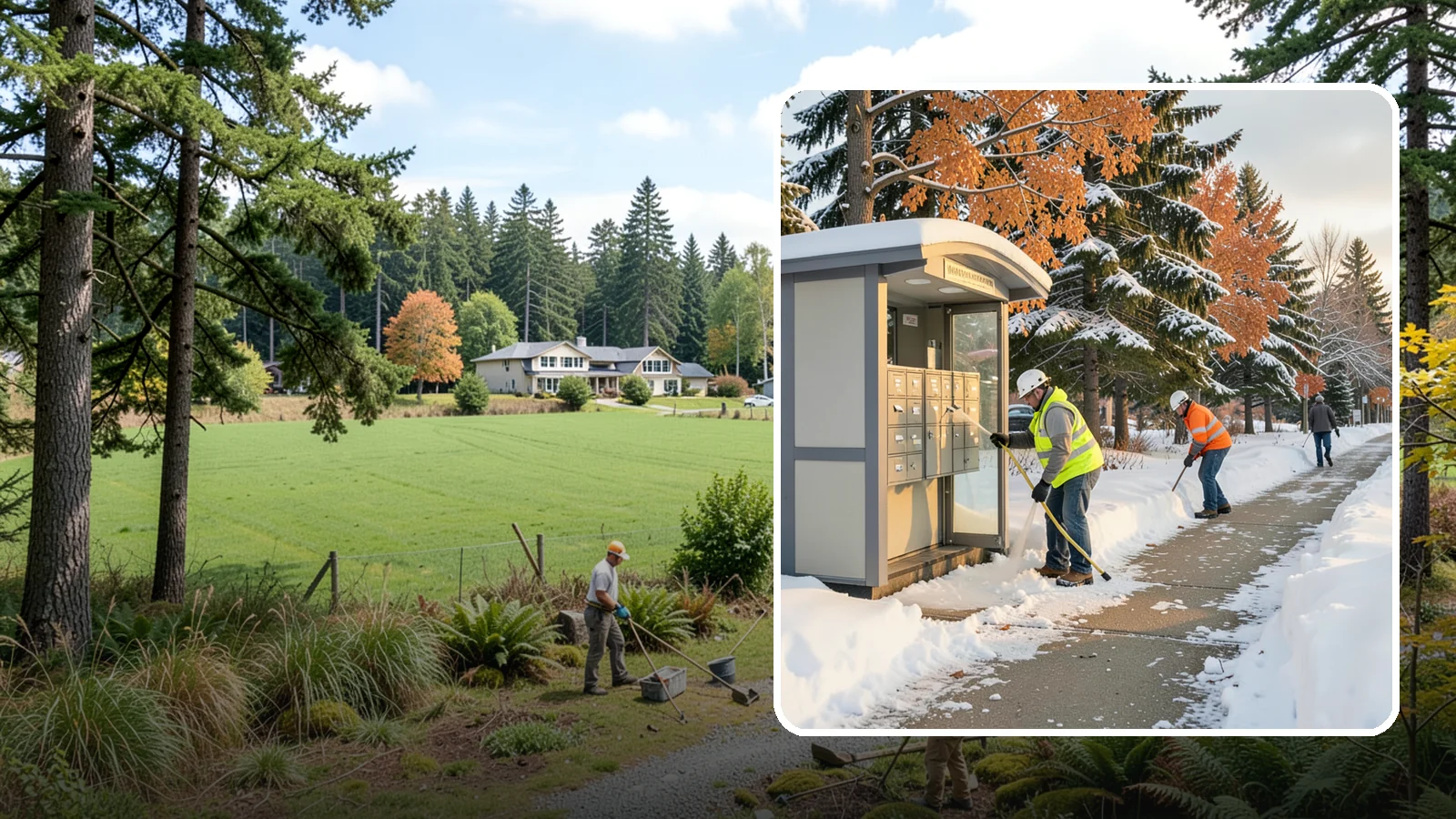 Mail Kiosk Clearing in Lyman, Skagit County, WA - We clear cluster mailbox kiosks and their approaches so residents and carriers reach the mail safely through Western Washington...