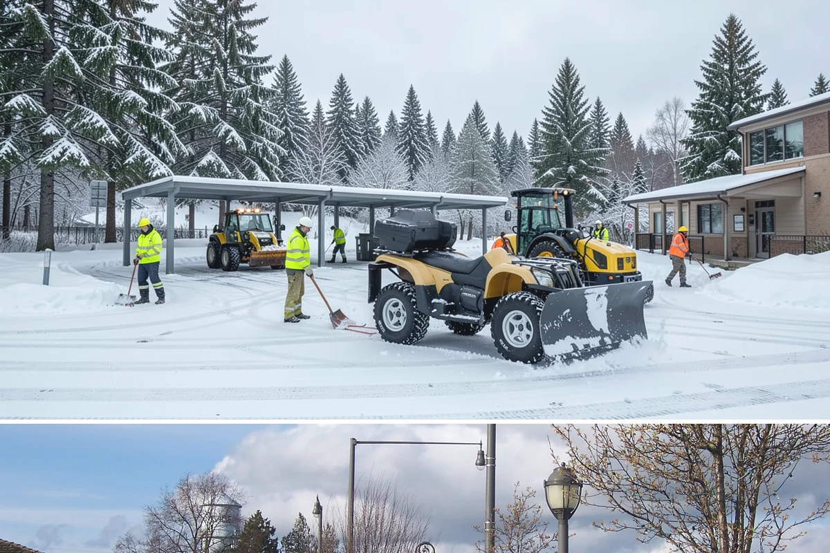 Mail Kiosk Clearing in Marysville, Snohomish County, WA - Cleared each morning after accumulation so mail service continues through the November-to-March snow window.