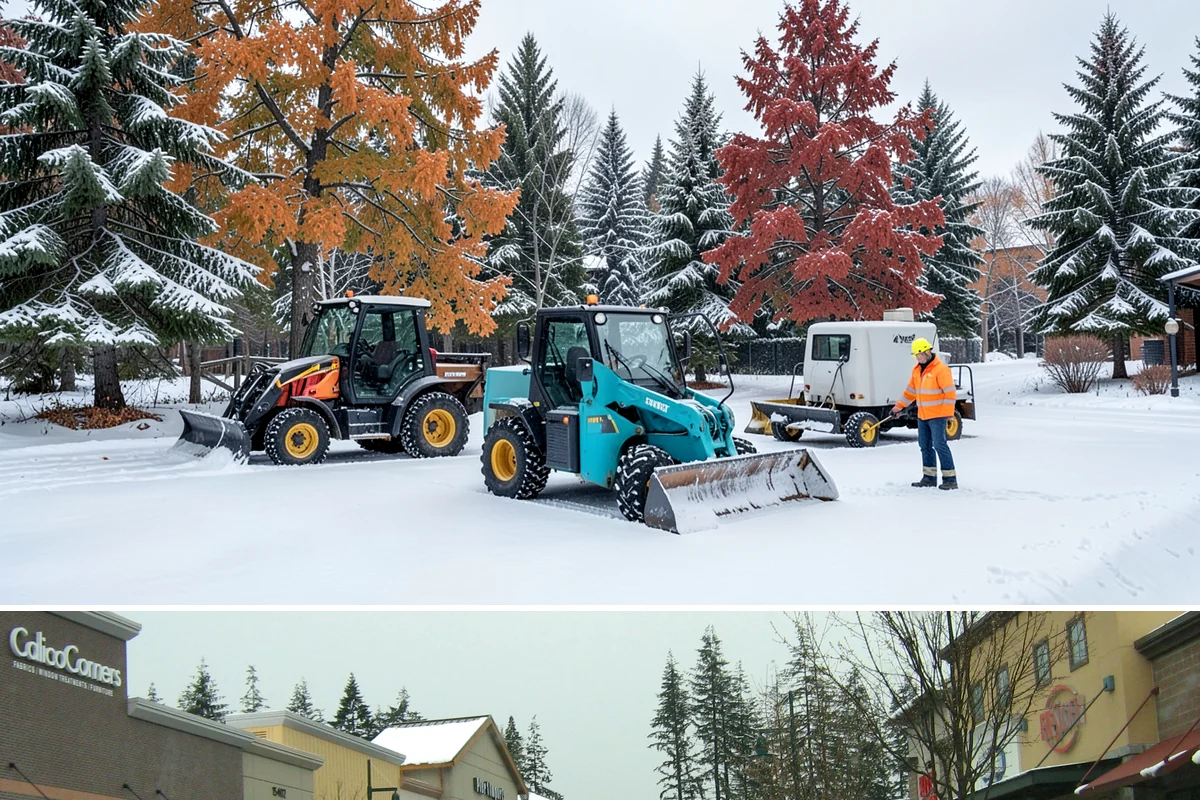 Mail Kiosk Clearing in Mill Creek, Snohomish County, WA - Cleared each morning after accumulation so mail service continues through the November-to-March snow window.