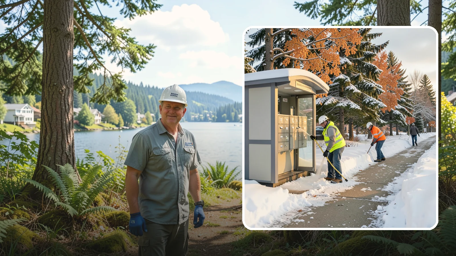 Mail Kiosk Clearing in Milton, King County, WA - We clear cluster mailbox kiosks and their approaches so residents and carriers reach the mail safely through Western Washington...
