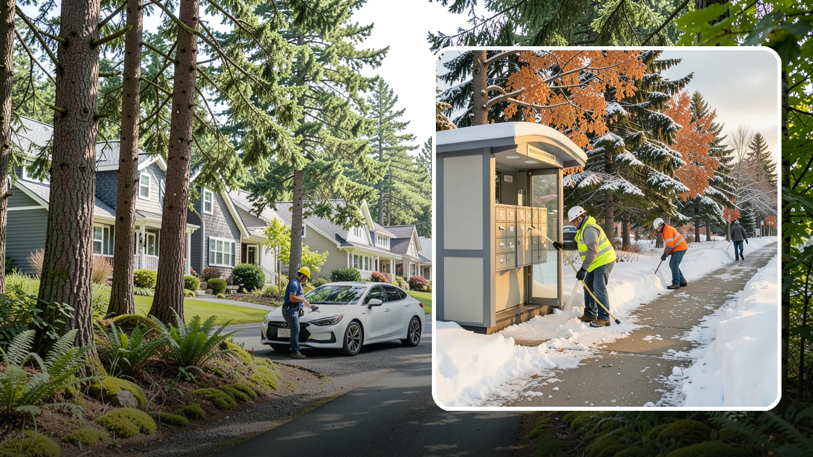 Mail Kiosk Clearing in Normandy Park, King County, WA - We clear cluster mailbox kiosks and their approaches so residents and carriers reach the mail safely through Western Washington...