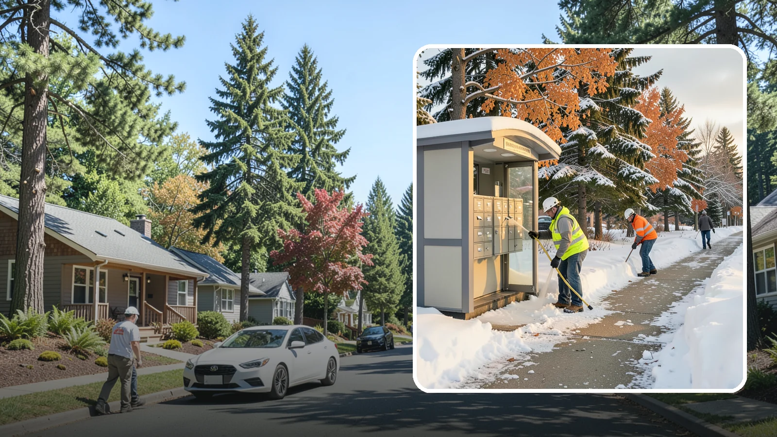 Mail Kiosk Clearing in Orting, Pierce County, WA - We clear cluster mailbox kiosks and their approaches so residents and carriers reach the mail safely through Western Washington...