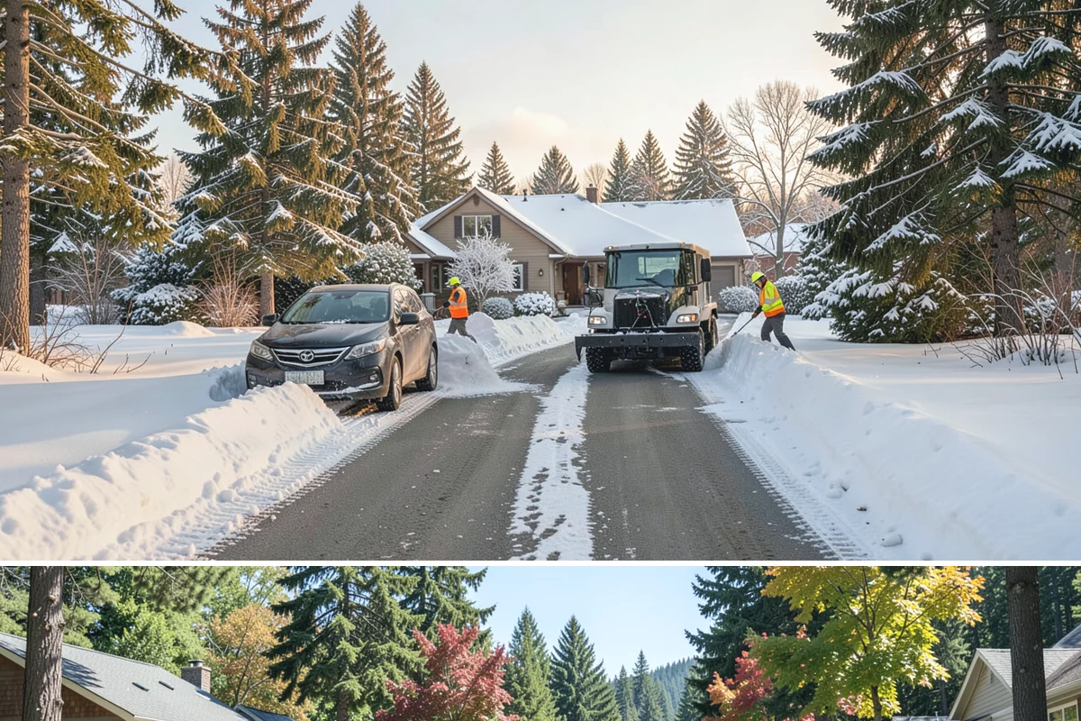Mail Kiosk Clearing in Orting, Pierce County, WA - Cleared each morning after accumulation so mail service continues through the November-to-March snow window.