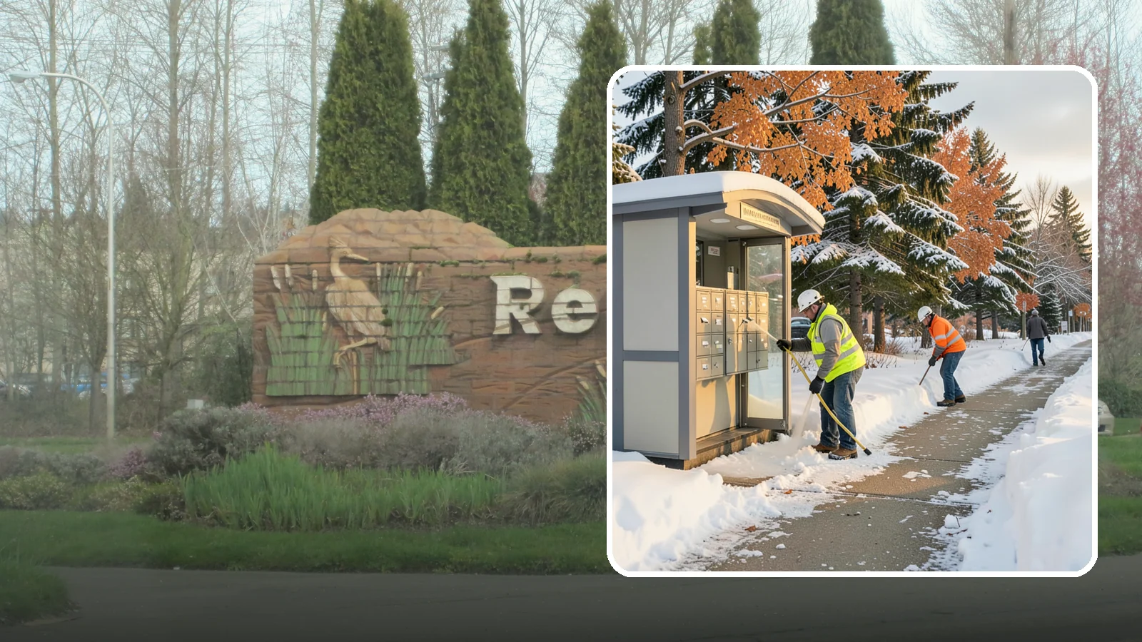 Mail Kiosk Clearing in Renton, King County, WA - We clear cluster mailbox kiosks and their approaches so residents and carriers reach the mail safely through Western Washington...