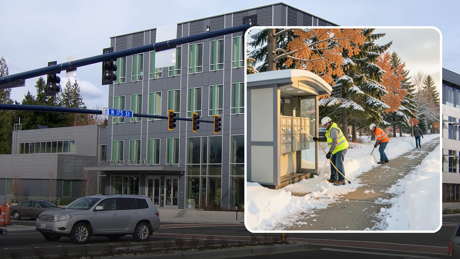 Mail Kiosk Clearing in Shoreline, King County, WA - We clear cluster mailbox kiosks and their approaches so residents and carriers reach the mail safely through Western Washington...