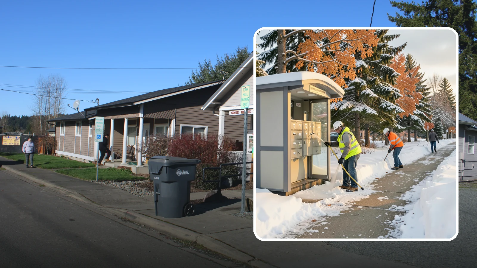 Mail Kiosk Clearing in South Prairie, Pierce County, WA - We clear cluster mailbox kiosks and their approaches so residents and carriers reach the mail safely through Western Washington...
