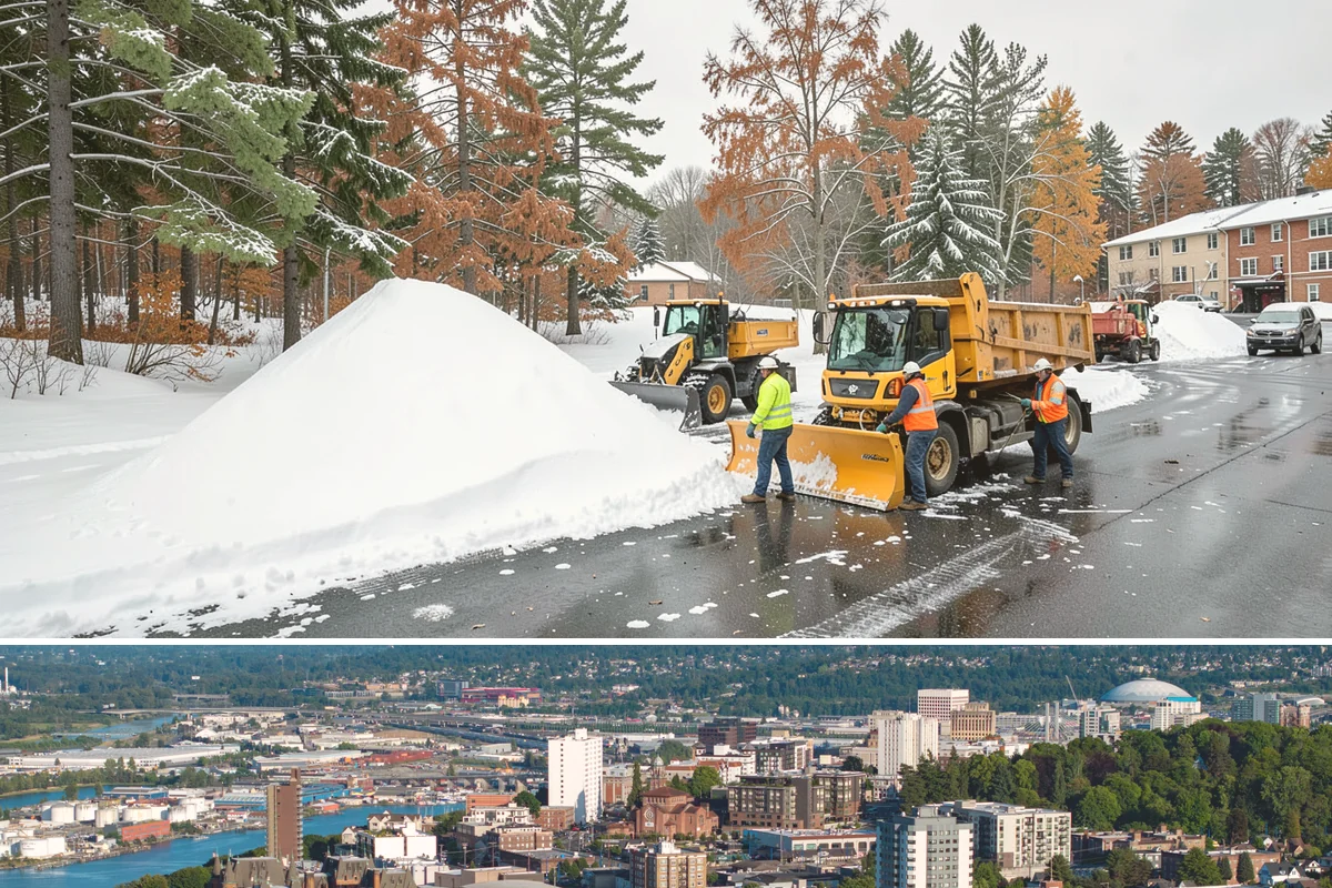 Mail Kiosk Clearing in Tacoma, Pierce County, WA - Cleared each morning after accumulation so mail service continues through the November-to-March snow window.