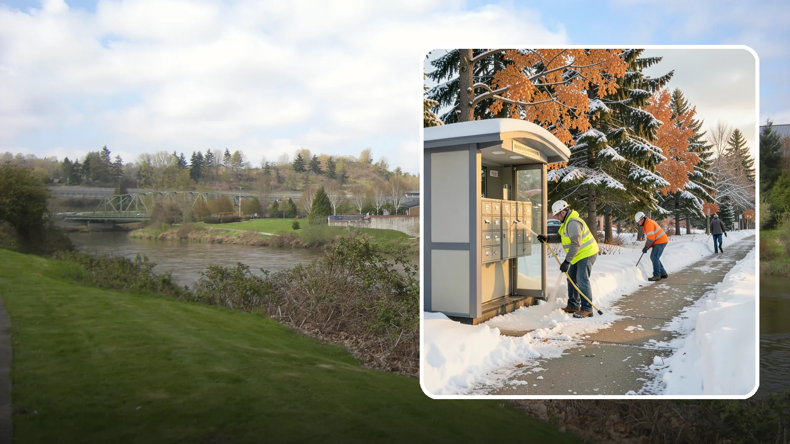 Mail Kiosk Clearing in Tukwila, King County, WA - We clear cluster mailbox kiosks and their approaches so residents and carriers reach the mail safely through Western Washington...