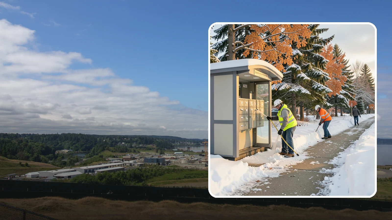 Mail Kiosk Clearing in University Place, Pierce County, WA - We clear cluster mailbox kiosks and their approaches so residents and carriers reach the mail safely through Western Washington...