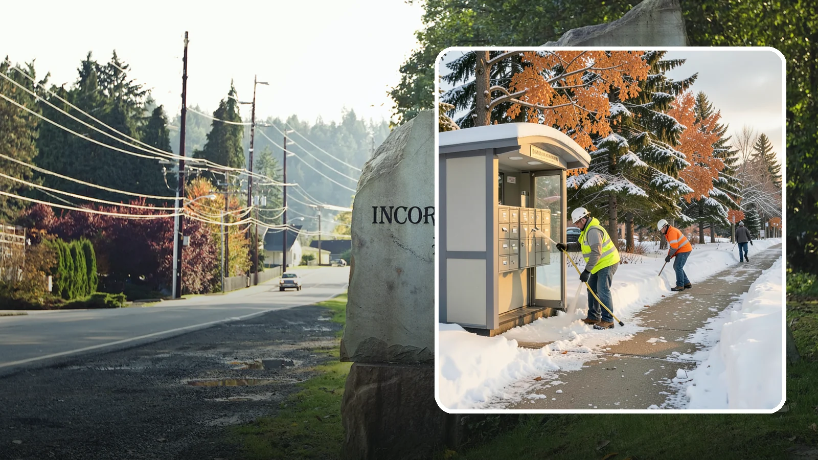 Mail Kiosk Clearing in Wilkeson, Pierce County, WA - We clear cluster mailbox kiosks and their approaches so residents and carriers reach the mail safely through Western Washington...