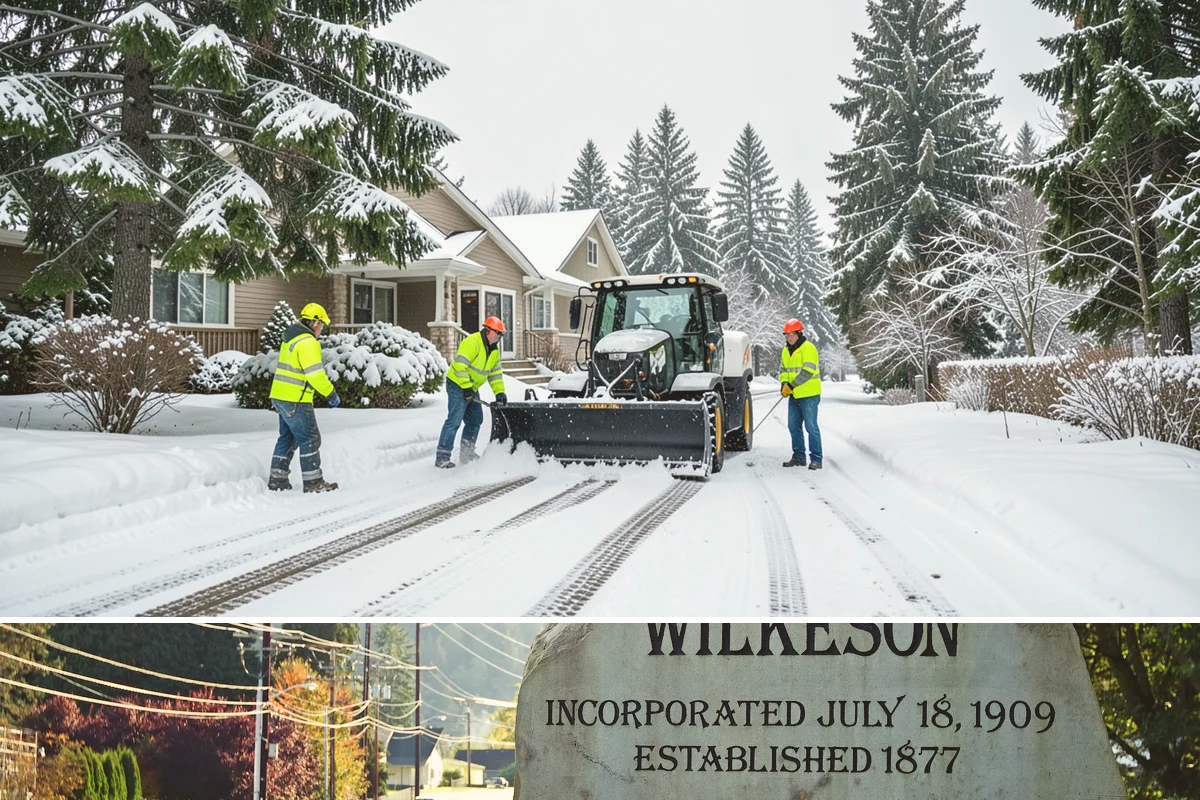 Mail Kiosk Clearing in Wilkeson, Pierce County, WA - Cleared each morning after accumulation so mail service continues through the November-to-March snow window.