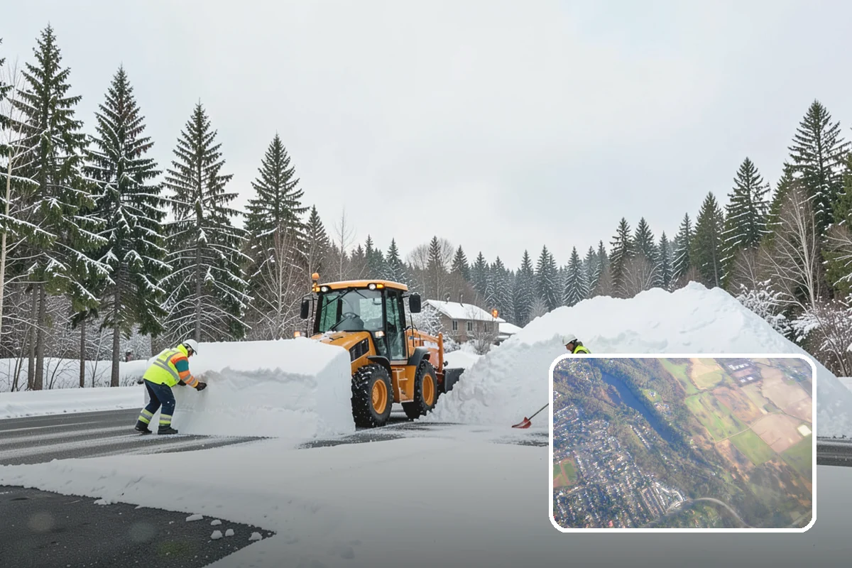 Manufacturing Plant Snow Removal in Algona, King County, WA - Shipping and receiving yards open for inbound freight